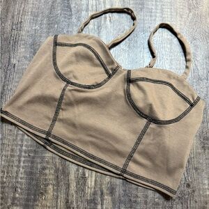 Forever 21 Beige Bustier Top